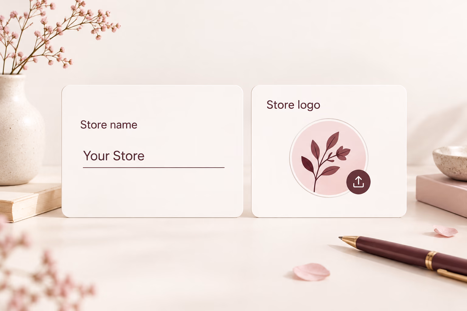 Enter the store name and upload a store logo.